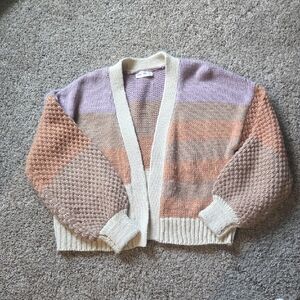 Elegant Multicolor Knit Cardigan